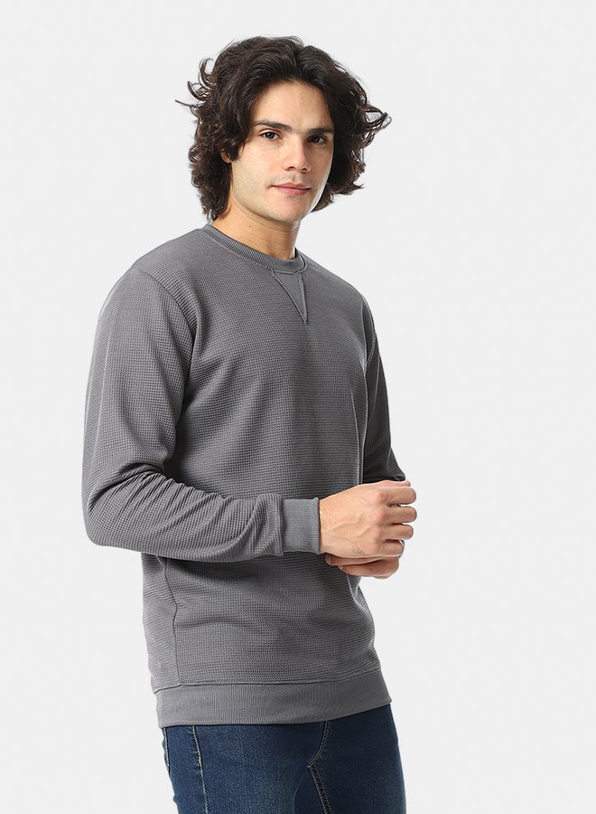 Red Circle Knitted Casual Pullover - Image 2