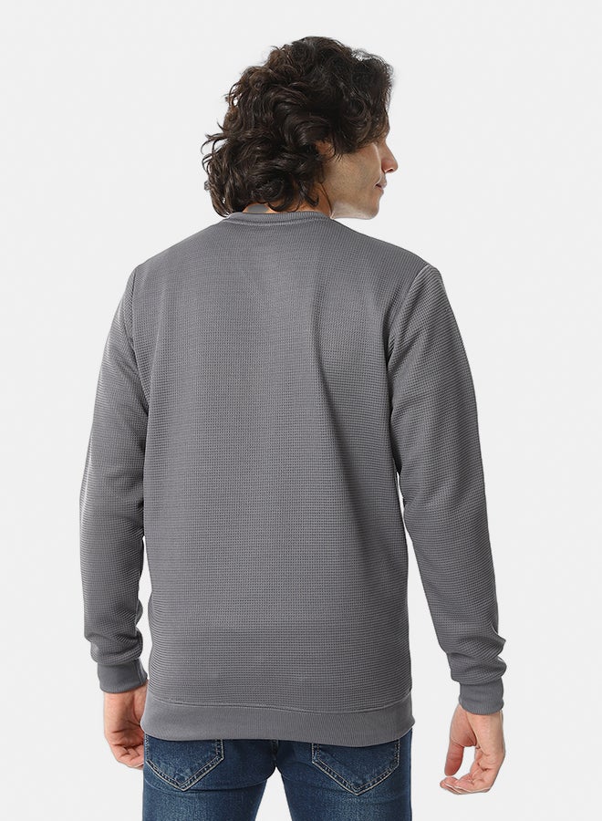 Red Circle Knitted Casual Pullover - Image 3