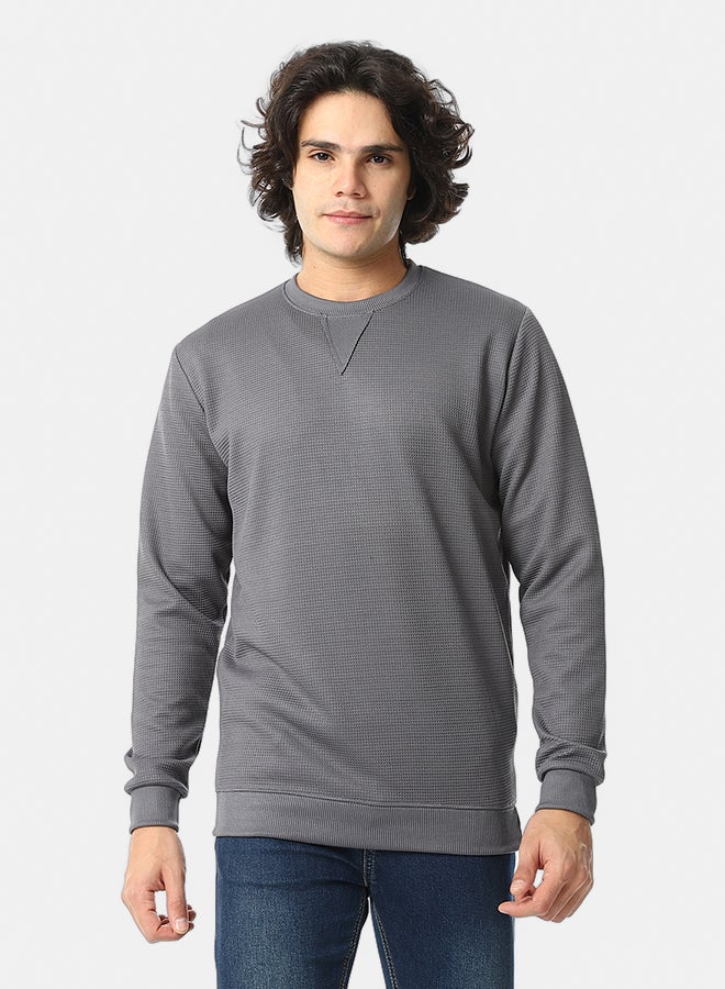 Red Circle Knitted Casual Pullover - Image 1