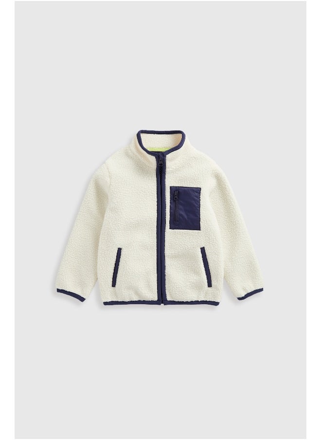 mothercare Cream Fleece Jacket  - Image 1