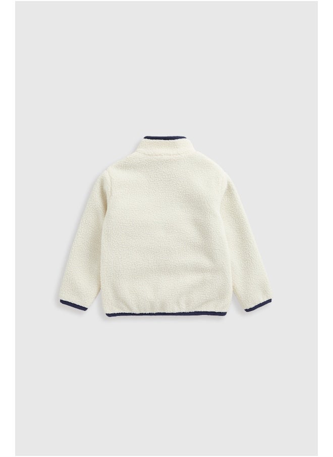 mothercare Cream Fleece Jacket  - Image 2