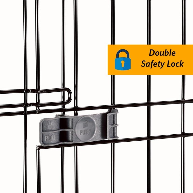 Ferplast قفص كلاب فير بلاست سوبرير هايبرد إيكو وملعب صديق للبيئة مصنوع من البلاستيك المعاد تدويره 36 إنش رمادي - Image 4