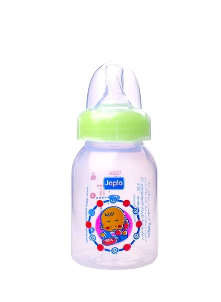 Japlo Round baby feeding Bottle with Anti-colic nipple & Lukewarm water mixer size 120 ml (assorted)  - Image 1