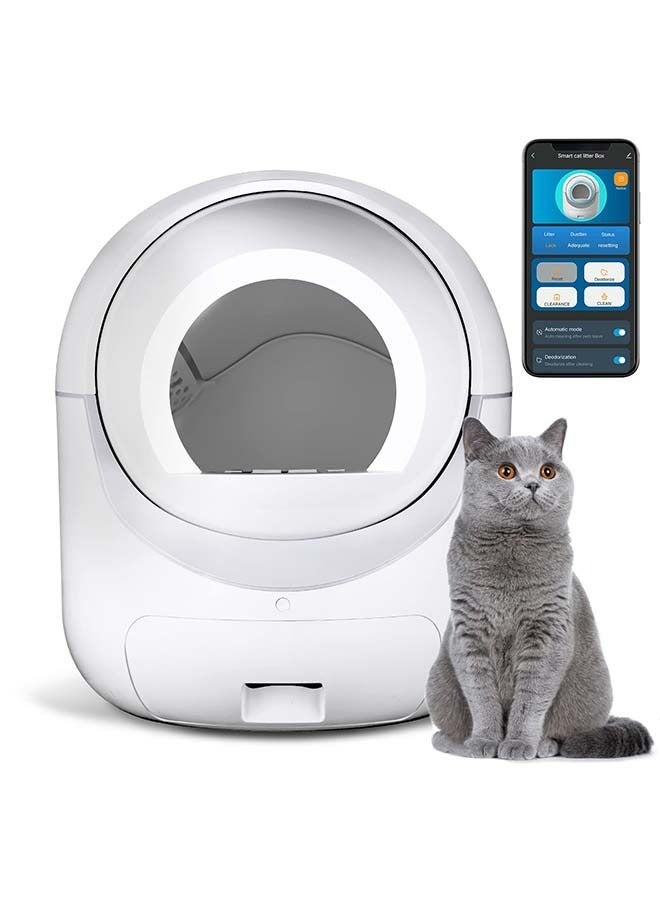 Sakulight صندوق فضلات القطط ذاتي التنظيف، صندوق فضلات القطط الأوتوماتيكي - Image 1