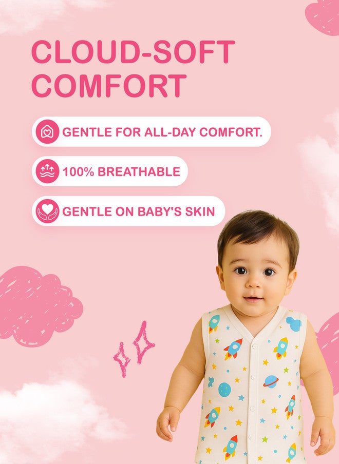 Kidbea سترة جابلا للأطفال من كيدبيا بطبعة فضائية - تصميم مريح بدون أكمام - Image 4