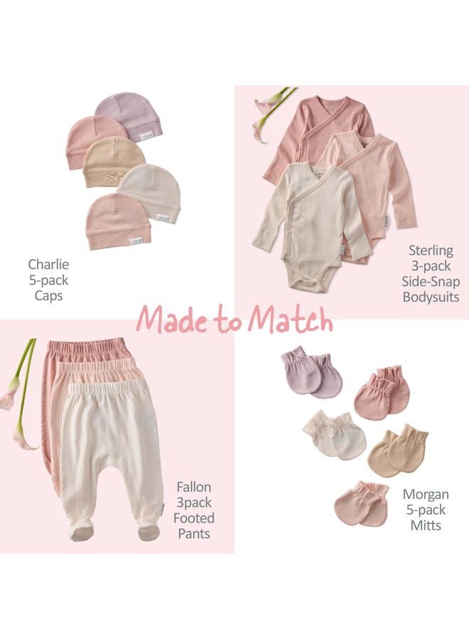 Butterblu Unisex Baby Sterling 3-pack Kimono Bodysuits 100% Organic Cotton Side Snap Clothes for Newborn and Baby Girls, Boys, Unisex​, Sorbet, 3-6 Months - Image 5
