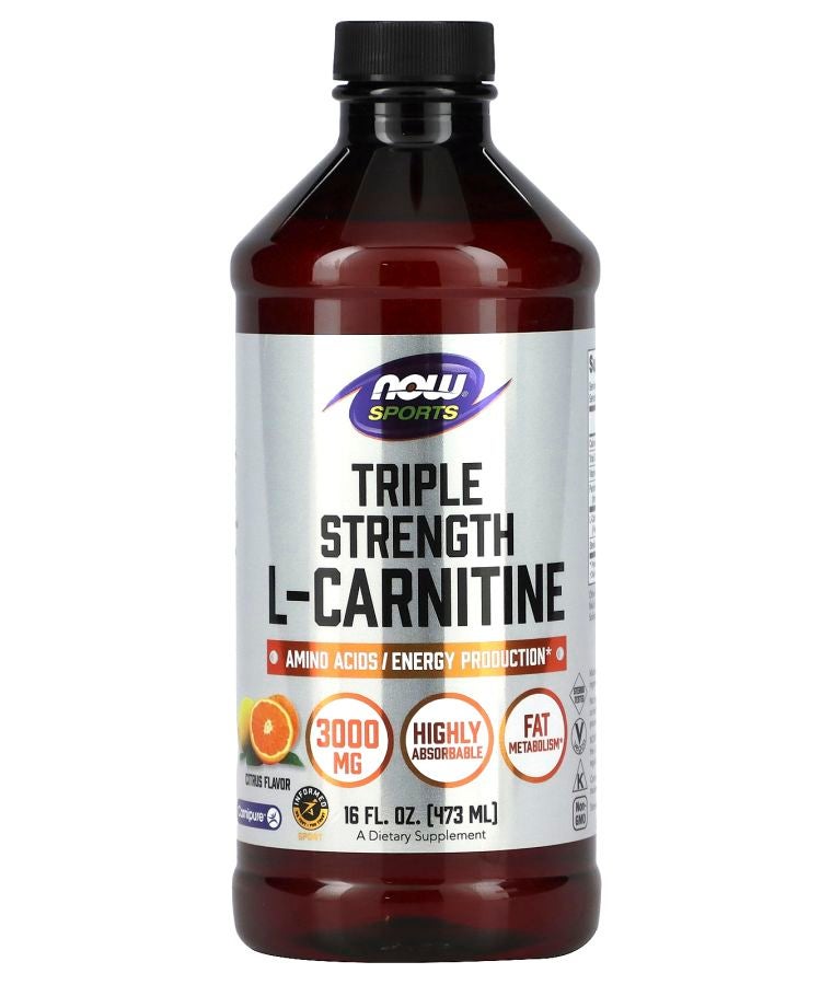 now Sports Triple Strength L-Carnitine Liquid Citrus 3000 mg 16 fl oz (473 ml)