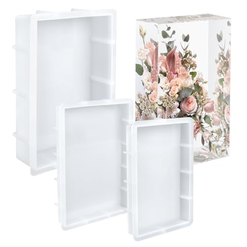 KISREL Large Rectangular Resin Molds Epoxy Resin Casting Deep Silicone Mold Large Molds for Flower Preservation Deep Pour Molds for Furniture Decoration DIY Wedding Bouquets Valentines Day Gifts