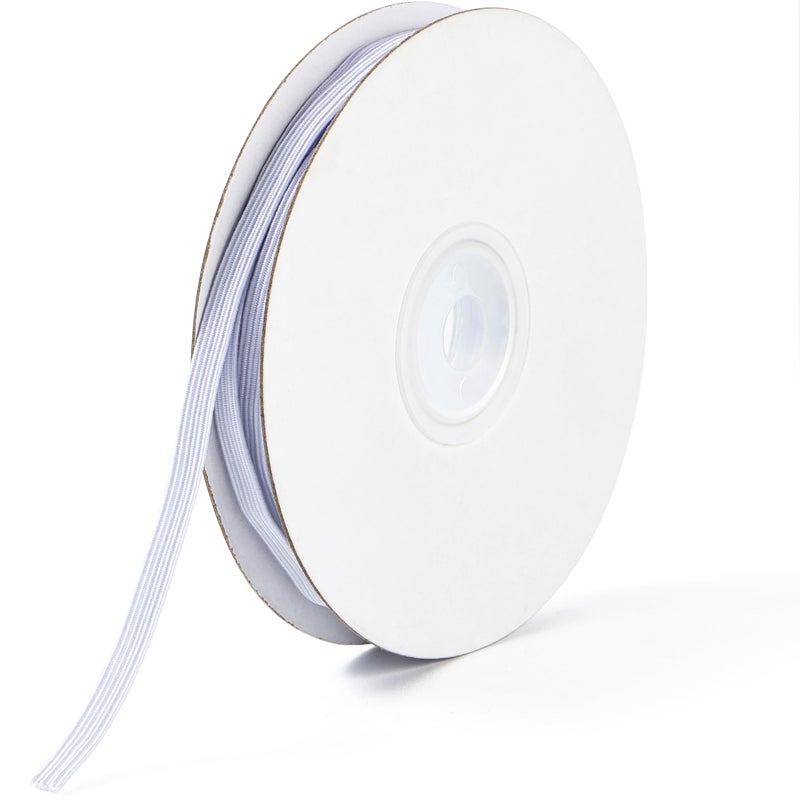 XKDOUS 1/4 Inch 11 Yards Elastic Band for Sewing, White Knit Elastic Bands Cord for Sewing Waistband and Pants Waist, High Elasticity - Image 1