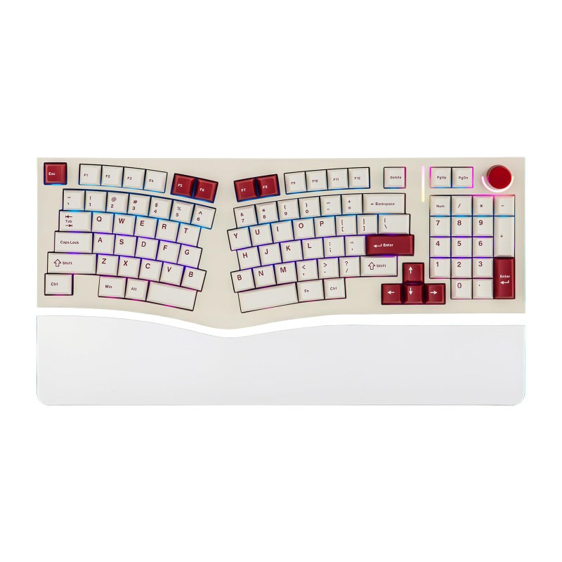MechLands Feker Alice98 Ergonomic 98 Keys Custom Mechanical Keyboard, VIA Programmable, USB-C Wired Gaming Keyboard, Hot Swappable, 5 Layer Paddings, Control Knob, NKRO, RGB for Win/Mac (Beige) - Image 1