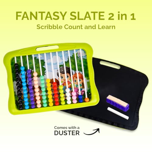 Ratna's Fantasy Slate 2 in 1 to Scribble, Count & Learn with Fun Educational Activity Set for Kids 2+ Years - Image 2
