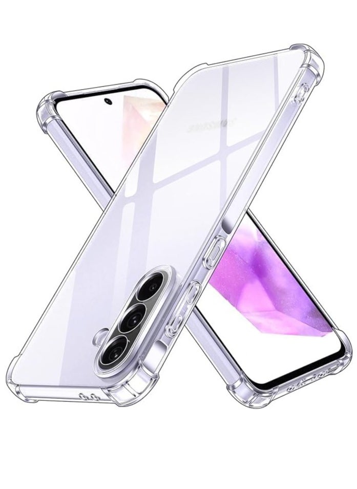 Clear Silicone Case for Samsung Galaxy A36 5G with Shockproof Protective Corners, Thin Soft Transparent Protective Flexible TPU Transparent Mobile Phone Case Scratch-Resistant Case Cover