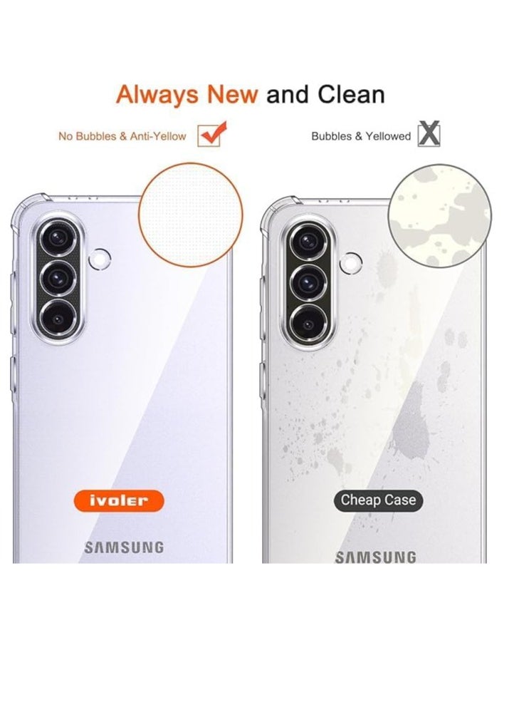 Clear Silicone Case for Samsung Galaxy A36 5G with Shockproof Protective Corners, Thin Soft Transparent Protective Flexible TPU Transparent Mobile Phone Case Scratch-Resistant Case Cover