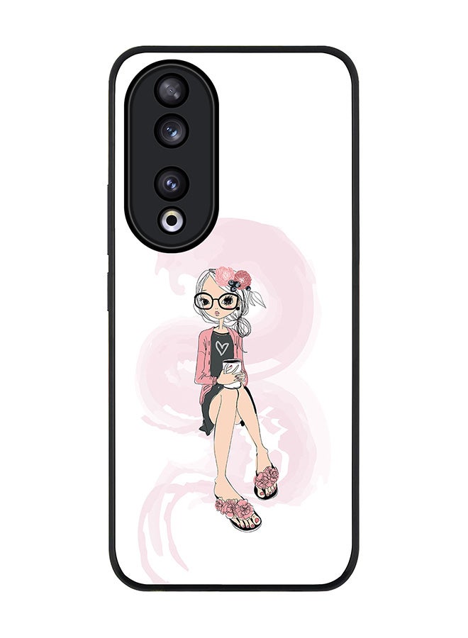 Stylizedd Rugged Black edge case for Honor 90 5G, Slim fit Soft Case Flexible Rubber Edges Anti Drop TPU Gel Thin Cover -  Nerdy Cute - Image 1