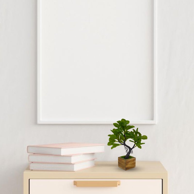 fancymart Elegant Artificial Bonsai Tree in Wood Pot Perfect Mini Tree for Home Office Dcor Ideal for Tabletops Shelves and Study Desks - Image 2