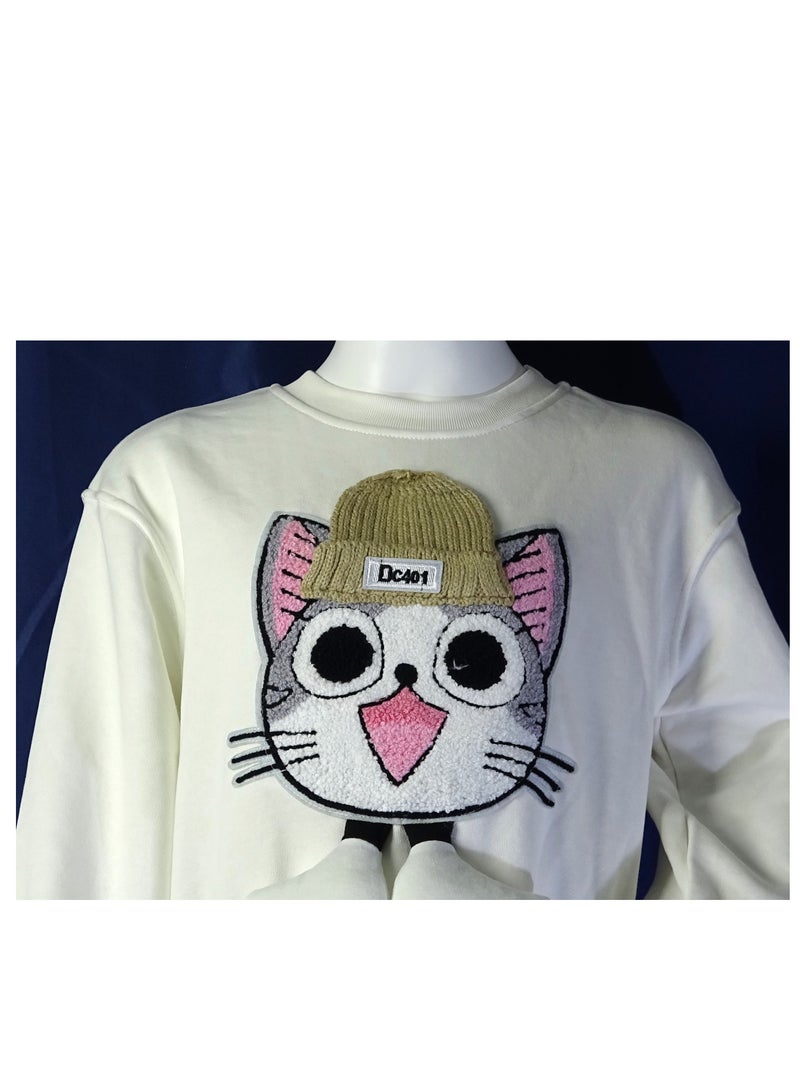 SHELTER "Girls' long-sleeve Turkish made T-shirt with a beautiful design from the Shelter collection, 35568." - Image 4