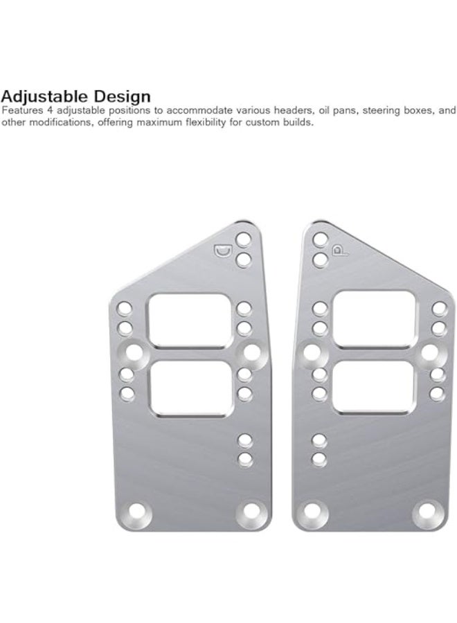 Moker for LS Conversion Plates Adjustable - Billet Aluminum, Universal Swap Bracket Small Block for SBC Vehicle to LS Engine LS1 LS3 LS2 LQ4 LQ9 LS6 L92 L99 L33 LR4 - Image 2