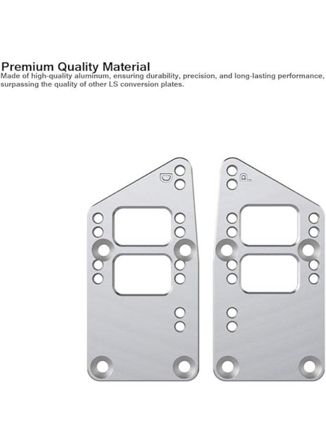 Moker for LS Conversion Plates Adjustable - Billet Aluminum, Universal Swap Bracket Small Block for SBC Vehicle to LS Engine LS1 LS3 LS2 LQ4 LQ9 LS6 L92 L99 L33 LR4 - Image 1