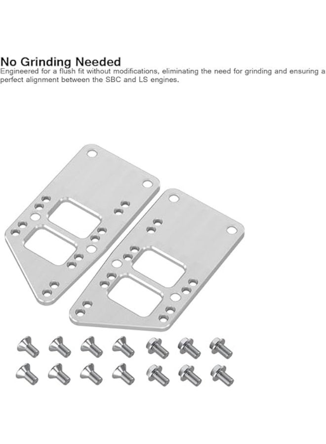 Moker for LS Conversion Plates Adjustable - Billet Aluminum, Universal Swap Bracket Small Block for SBC Vehicle to LS Engine LS1 LS3 LS2 LQ4 LQ9 LS6 L92 L99 L33 LR4 - Image 5