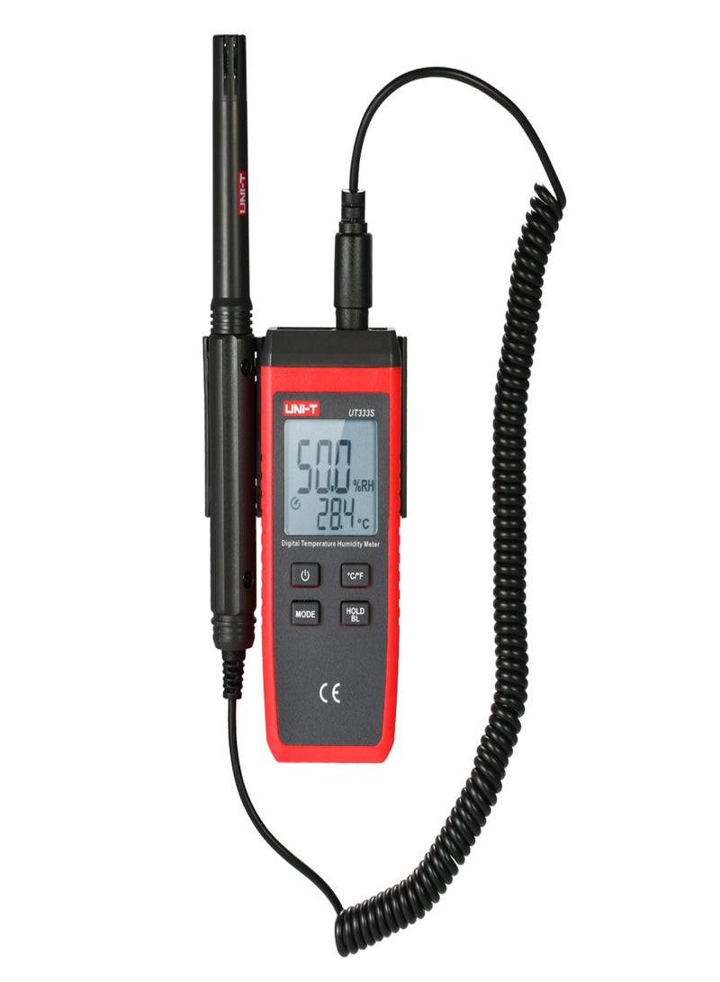 مقياس درجة الحرارة والرطوبة المصغر UNI-T UT333S مع شاشة LCD رقمية ووحدة قياس °C/°F - Image 1