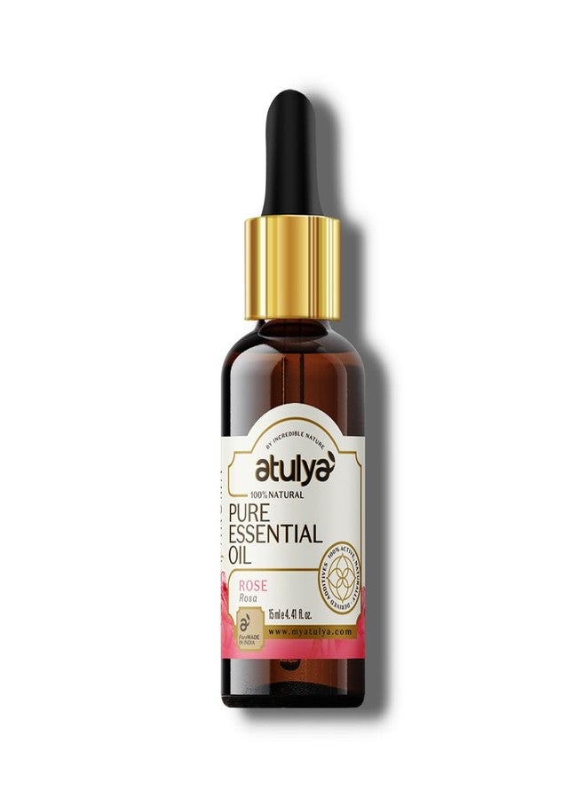 Atulya Rose Pure Essential Oil | Natural Essential Oil | Essential Oil for Skin Toning | Pure Essential Oil for Soft Skin | Free From Harsh Chemicals | Suitable for All Skin Types| 15ml - Image 1