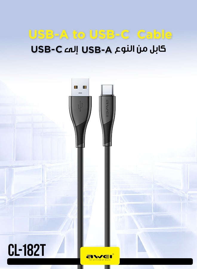 أوي كيبل شحن سريع تايب اي إلى تايب سي بطول 1 متر - يدعم الشحن عالي السرعة و نقل البيانات، بتصميم متين من PVC، متوافق مع أجهزة USB-C. - Image 1