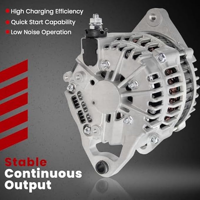AOTPAT Upgraded New Alternator for:-Nissan Sentra 2002 2003 2004 2005 2006 BASE CA GXE S XE 1.8L L4 GAS, 12V 80Amp 6Grooves, Performance Replacement OE # 23100-4Z400, 13937, 23100-AU000 - Image 4