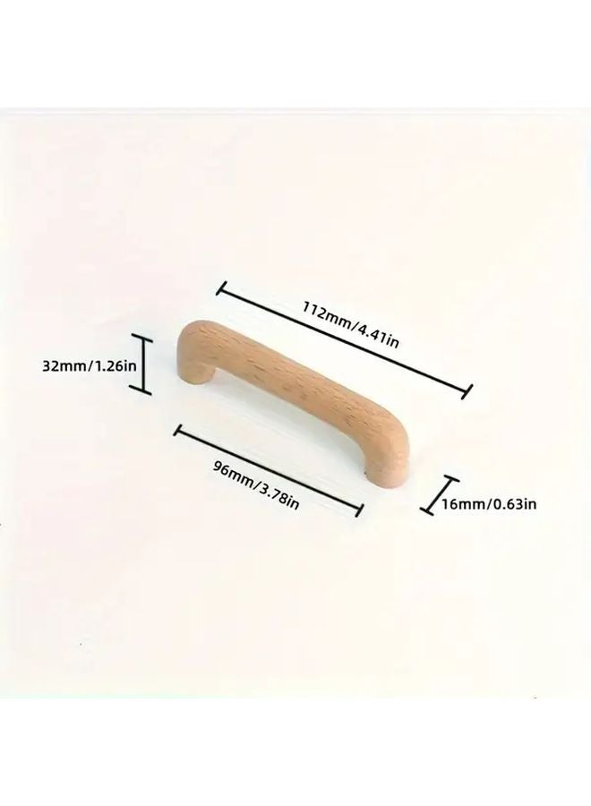 10pcs Solid Wood Handles Hole Spacing 128mm For Furniture Wardrobes Drawers - Image 5