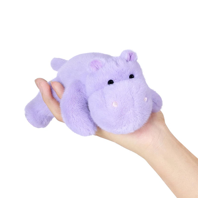 PEACH CAT Hippo Stuffed Animal Cute Hippopotamus Plushies Small Plush Toys Gifts for Kids Purple - Image 3