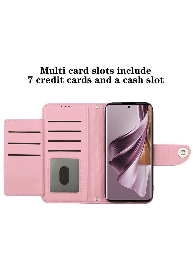 S-TOP Case For OPPO Reno10 / Reno10 Pro Global Rhombic Texture Flip Leather Phone Case with Lanyard - Image 5