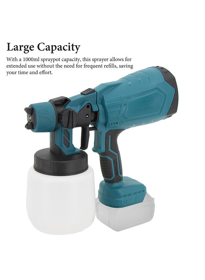 Cordless Electric Sprayer Rechargeable Lithium Battery Spraying Machine 1000ml Electric Airbrush Furniture Steel Coating Sprayer - Image 4