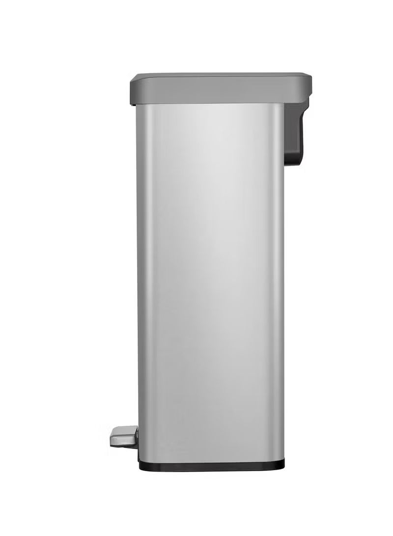 EKO Cozy Step Bin | Stainless Steel Pedal Trash Bin | Soft Close Lid | Fingerprint Resistant Waste Bin | Kitchen & Office Garbage Can | 45L | Silver - Image 5
