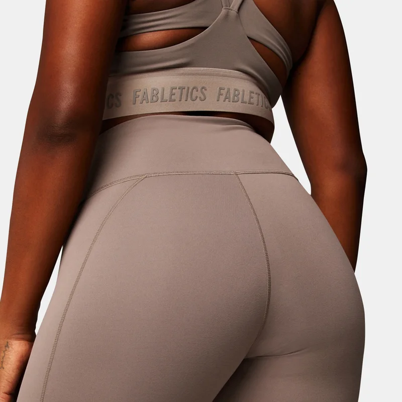 Fabletics Brown Women's Define PowerHold Training Leggings for Women | Best Price UAE