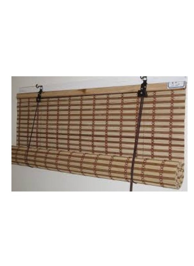 Generic - Bamboo Blinds, Natural Bamboo Blinds, Roller Blinds, Foldable Blinds, Breathable, UV Protection, Blackout Window Blinds, Light Reflective, All Installation Hardware Included (W100cm x H180cm) - Image 1