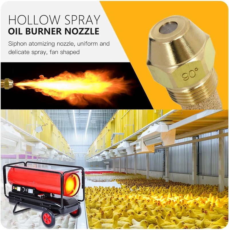 Upgraded .60-90Degree Hollow Oil Burner Nozzle Replacement for Delavan .60 GPH 90 Degree Spray Nozzle by HEKUTU - Image 5