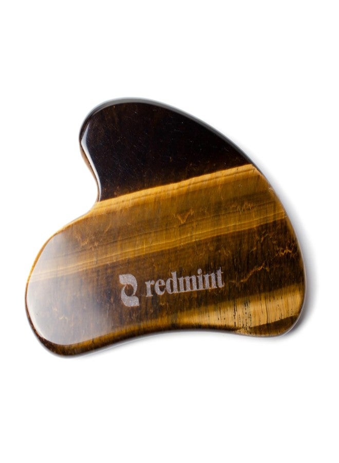 Redmint Tiger Eye Gua Sha Tool for Face | Rooted in Ancient TCM Wisdom | Rediscover Youthful Skin | Facial Massage Tools for Puffiness Reducing, Jawline Sculpting | Face Stone Gua Sha to Lift, Plump - Image 1