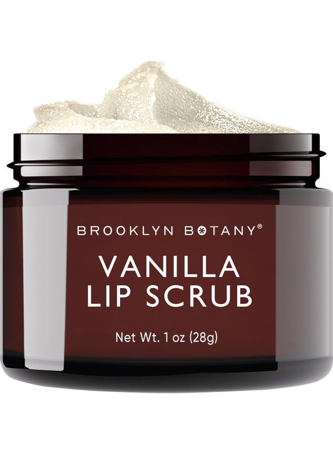 Brooklyn Botany Lip Scrub Exfoliator 1 oz – Lip Moisturizer for Dry Lips and Chapped Lips – Gentle Lip Exfoliator for Smooth and Brighter Lips – Vanilla Flavor - Image 1