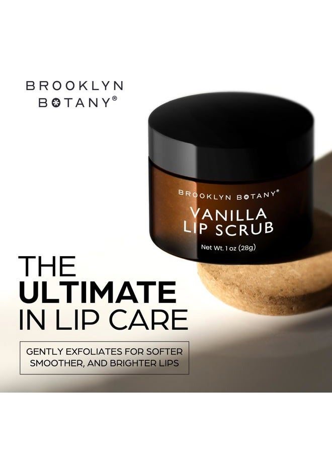 Brooklyn Botany Lip Scrub Exfoliator 1 oz – Lip Moisturizer for Dry Lips and Chapped Lips – Gentle Lip Exfoliator for Smooth and Brighter Lips – Vanilla Flavor - Image 4