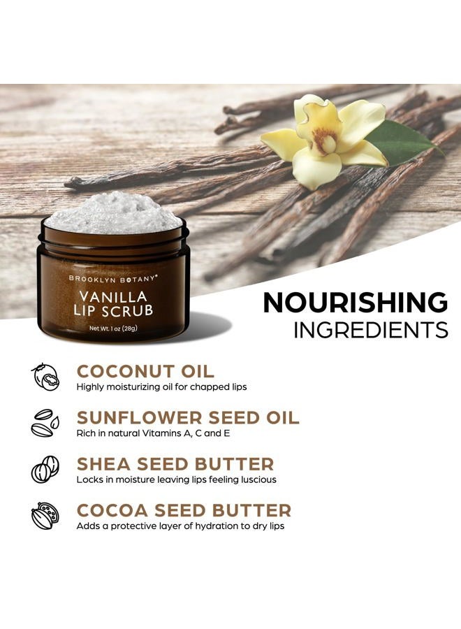Brooklyn Botany Lip Scrub Exfoliator 1 oz – Lip Moisturizer for Dry Lips and Chapped Lips – Gentle Lip Exfoliator for Smooth and Brighter Lips – Vanilla Flavor - Image 5