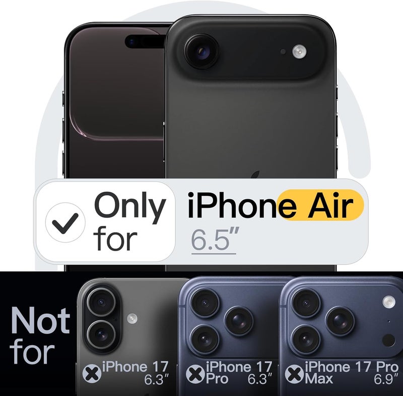 Jetech Magnetic Case for iPhone Air Compatible with MagSafe, Camera Lens Full Protection, Minimalist Soft TPU Protective Phone Cover with Matte Finish, Shockproof, 6.5-Inch Display (Deep Blue) - Image 2
