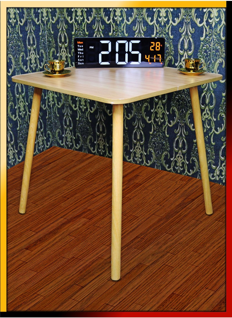 DBLEW - 60cm Detachable Wooden Square Corner Coffee Table Home Garden Kitchen Study Dining Living Room Sofa Side Desk Bedroom Bedside Office Restaurant Furniture For Camping Picnic Beach Desert Outdoor Balcon - Image 1