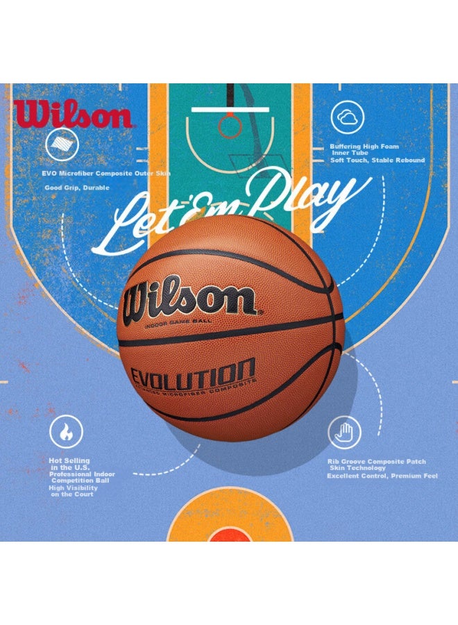 Wilson Evolution Official Game Ultra Fiber Pu Professional Compeion Basketball Wtb0516ib07cn - Image 3