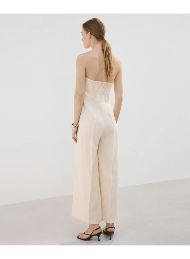مانجو Linen bandeau jumpsuit