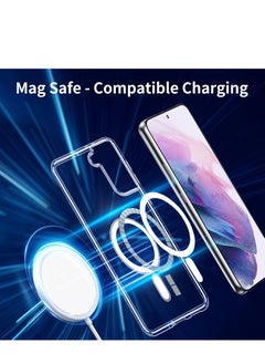 INFOSUN S21  Plus Case Clear Cover for Samsung Galaxy S21 Plus , Slim Thin Magnetic Case Yellowing-Resistant Anti-Drop Shock Absorption Anti-Scratch and Hard Back Case for S21 Plus 6.7 Inch (2021)  - Image 4