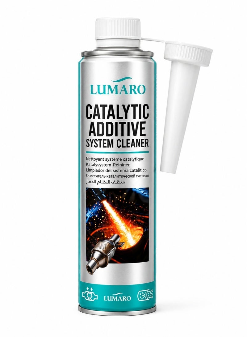منظف ​​المحول الحفاز (Catalytic Converter) من LUMARO - مضاف لنظام الوقود (300 مل) - منظف متعدد الأغراض لأنظمة العادم الحفازة في محركات البنزين - عناية بنظام الوقود ودعم لأداء المحرك - إزالة رواسب الكربون - تركيبة تعزز كفاءة استهلاك الوقود - مزود بفوهة صب (ERPCL-4006). - Image 1