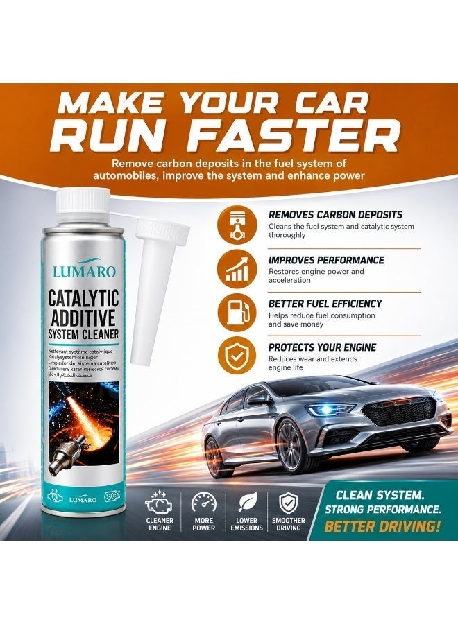 منظف ​​المحول الحفاز (Catalytic Converter) من LUMARO - مضاف لنظام الوقود (300 مل) - منظف متعدد الأغراض لأنظمة العادم الحفازة في محركات البنزين - عناية بنظام الوقود ودعم لأداء المحرك - إزالة رواسب الكربون - تركيبة تعزز كفاءة استهلاك الوقود - مزود بفوهة صب (ERPCL-4006). - Image 5