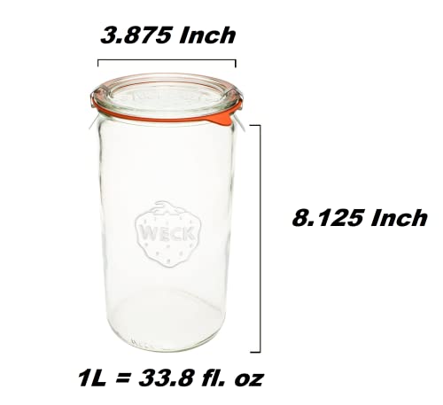 WECK Canning Jars - Transparent Glass Eco-Friendly Jars with Air Tight Seal - 1.5 Liter Tall Jars - Set of 2 - Image 2