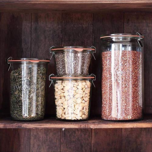 WECK Canning Jars - Transparent Glass Eco-Friendly Jars with Air Tight Seal - 1.5 Liter Tall Jars - Set of 2 - Image 4
