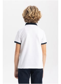 DeFacto Boy Regular Fit Polo Neck Knitted Short Sleeve Polo T-Shirt  - Image 5