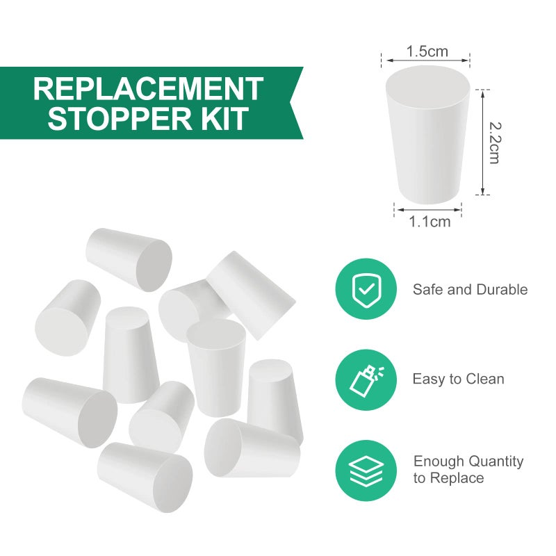 Tondiamo 20 Pack Cold Brew Coffee Filters Include 8 Coffee Filter 12 Reusable Replacement Rubber Stoppers Kit for Cold Brew System - Image 3